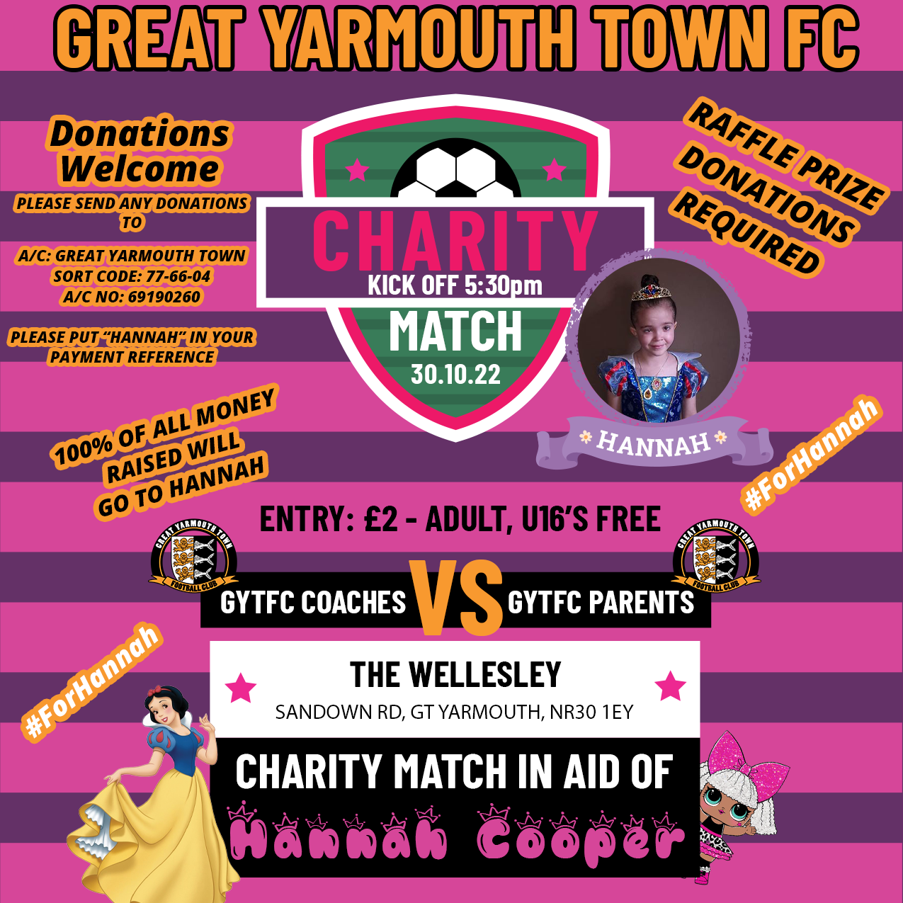 Charity Match in aid of Hannah Cooper